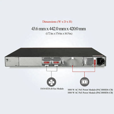 48*10/100/1000BASE-T ইথারনেট পোর্ট এবং 4*10GE SFP পোর্ট LACP ফাংশন সহ PoE সুইচ
