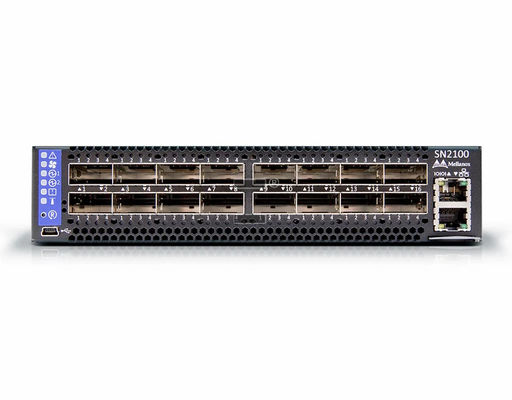 SN2100 100 গিগাবাইট সুইচ 16x 100 গিগাবাইট QSFP28 স্পিড নেটওয়ার্কিং বড় আকারের উদ্যোগের জন্য